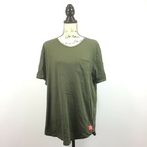 Reason L Large T-Shirt Green Short Sleeve Split